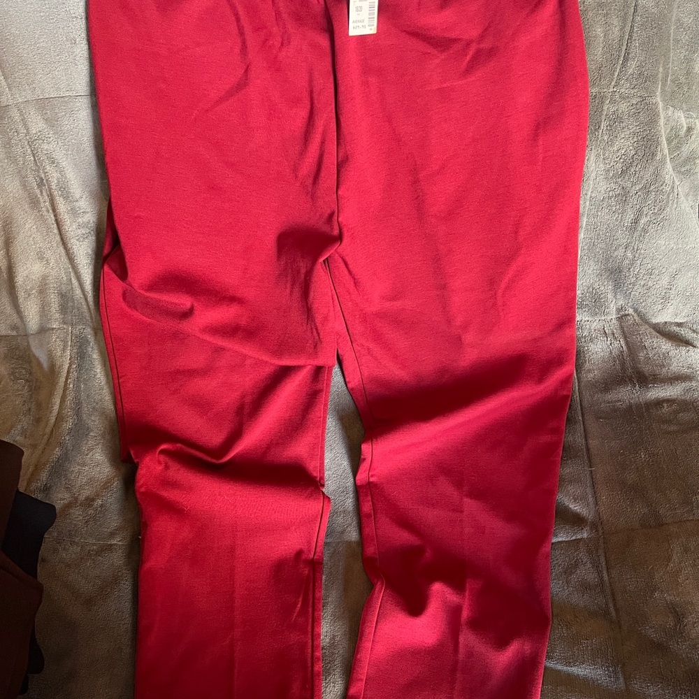 Avenue Deep Red Slim Fit Pants